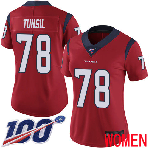 Houston Texans Limited Red Women Laremy Tunsil Alternate Jersey NFL Football #78 100th Season Vapor Untouchable